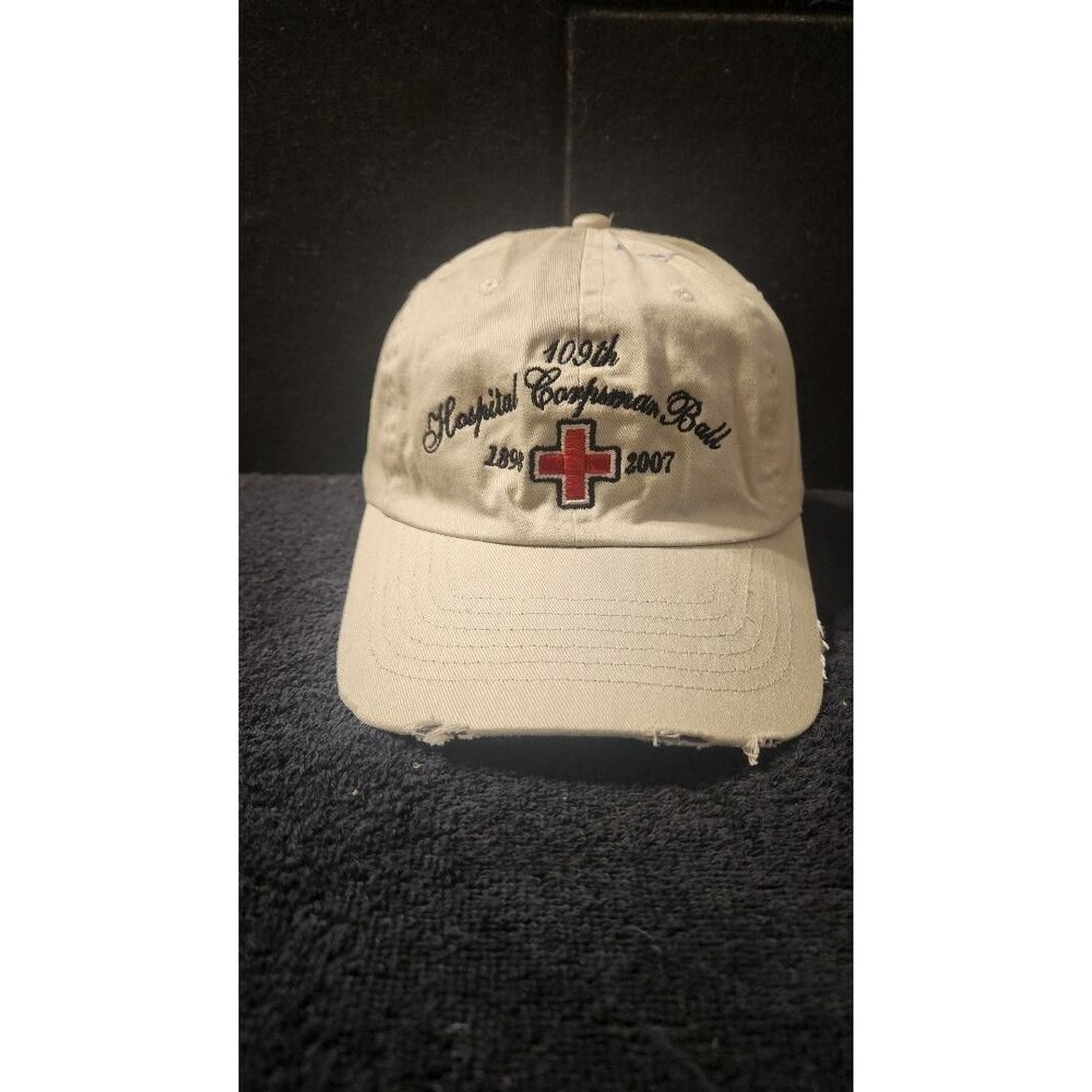 U.S. Navy Hospital 109th Corpsman Ball 2007 Distressed Buckle Strap Hat